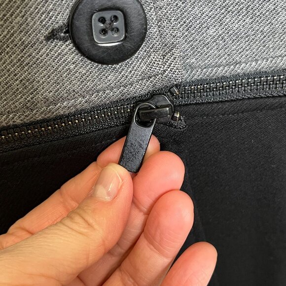 CAbi Black Gray Convertible Zip-Off Jacket Coat Size Medium #3176 - Picture 8 of 11